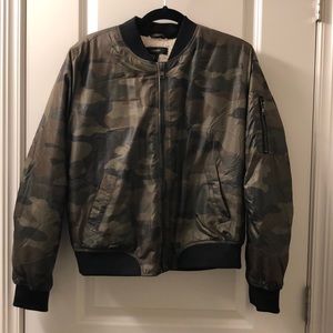 Camouflage bomber jacket